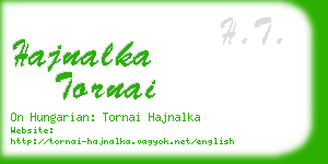 hajnalka tornai business card